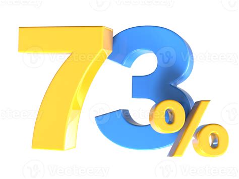 73 Number Gold 3D Render 27255137 PNG