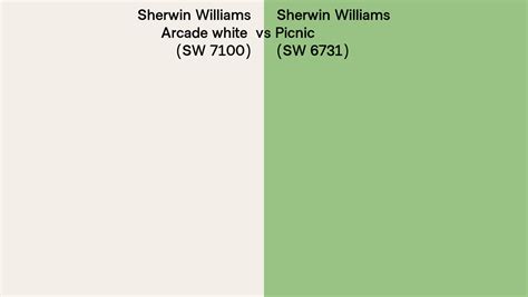 Sherwin Williams Arcade White Vs Picnic Side By Side Comparison