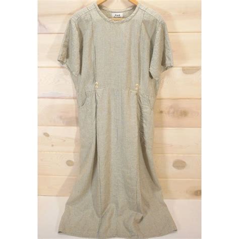 Flax Dresses Vintage Flax Engelhart Size M Linen Dress Lagenlook