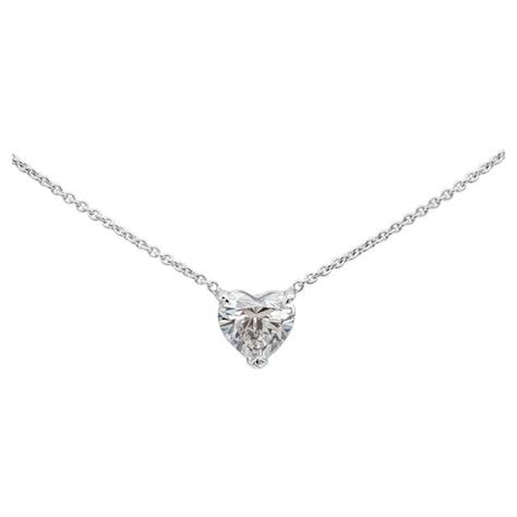 Roman Malakov Gia Certified Heart Shape Diamond Halo Pendant Necklace At 1stdibs Halo Heart