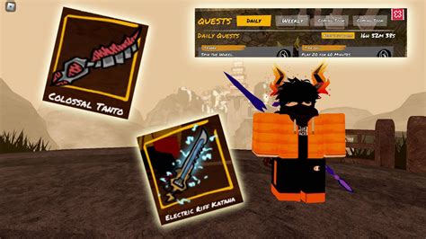 Roblox Zo New Quest System And Weapons How To Get Colossal Tanto And