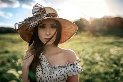 Wallpaper Face Women Outdoors Model Hat Hair Person Clothing