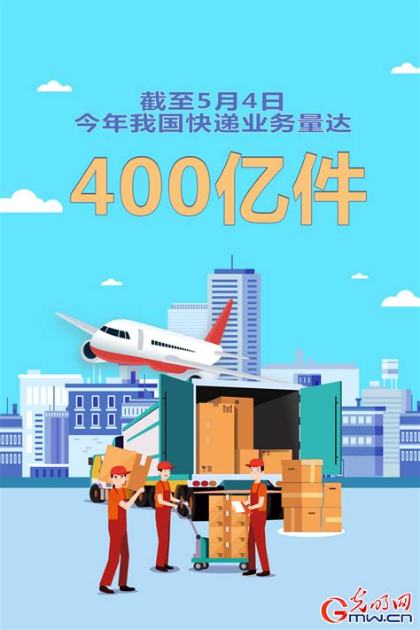 【海报】全国快递业务量突破400亿件 光明网