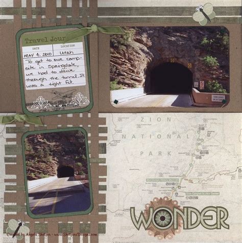 Zion National Park Scrapbook Pages Nature Scrapbook Camping