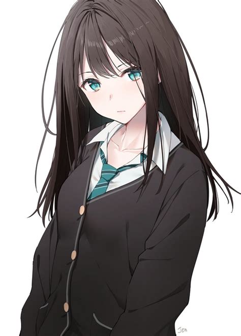 The Idolm Ster School Uniform Shibuya Rin Aqua Eyes Brunette The