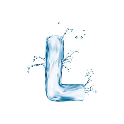 Letra De Fuente De Agua Realista L Flujo L Quido Aqua Vector Premium