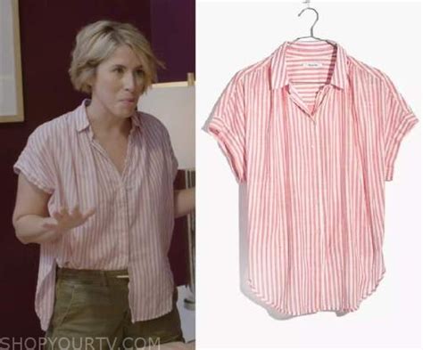 Home Town Season 7 Episode 8 Erins Pink And White Striped Short Sleeve