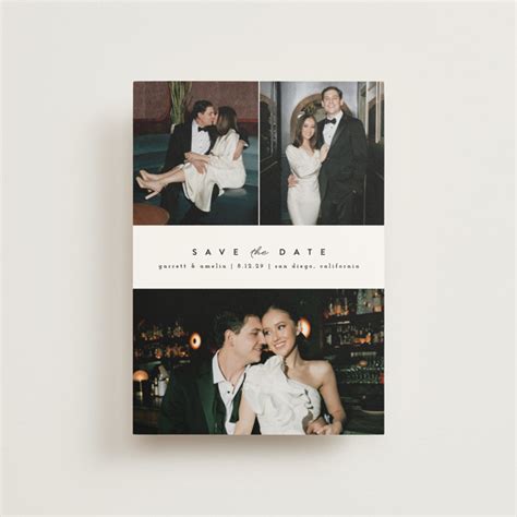 simple date save  date postcards  peony papeterie minted