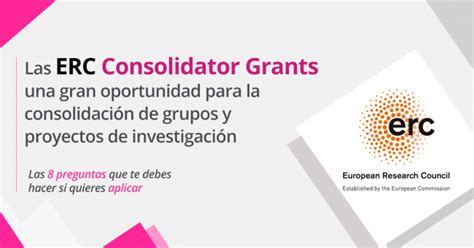 Las Consolidator Grants Cog Una Gran Oportunidad Para La Consolidación De Grupos Y Proyectos