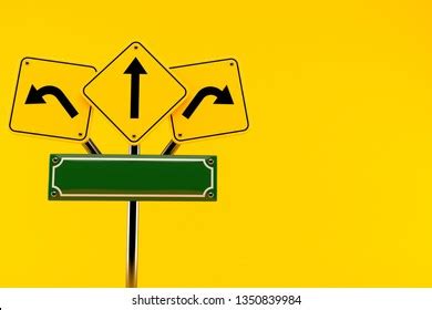 Road Signs Isolated On Orange Background Stock Illustration 1350839984 | Shutterstock