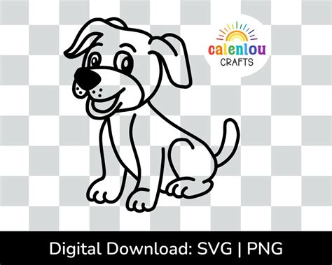 dog outline png svg commercial  instant digital  pet