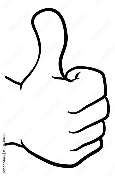 Thumbs Up Hand Cartoon Icon Stock Vector Adobe Stock