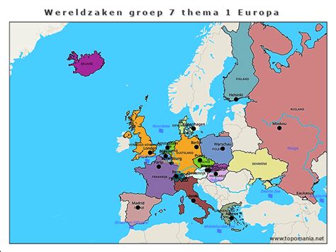 Topografie Wereldzaken Groep 7 Thema 1 Europa Topomania Net