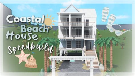 ☀️ Bloxburg Coastal Beach House Part 2 Roblox Speedbuild Youtube