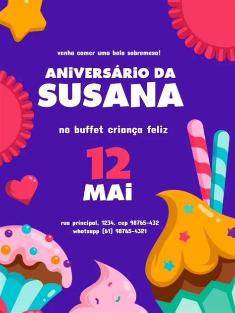 Fazer Modelos de Convite Personalizado Para Editar De Aniversário