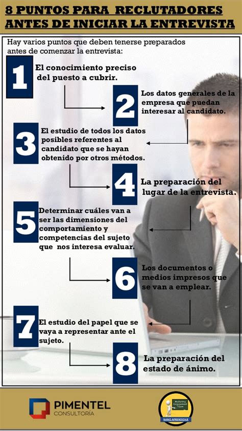 8 Puntos Para Reclutadores Antes De Iniciar Una Entrevista Infografia Infographic Rrhh Tics