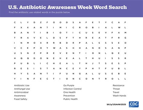 U.S. Antibiotic Awareness Week Word Search | Antimicrobial Resistance | CDC