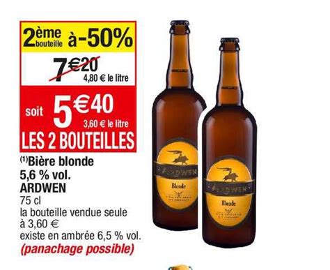Promo Bière Blonde Vol Ardwen chez Cora iCatalogue fr