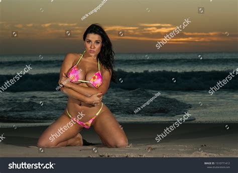Sexy Beach Bikini Girl Posing Stock Photo Shutterstock