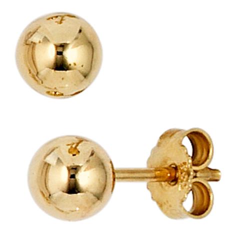 Ohrstecker Kugel Mm Gold Gelbgold Ohrschmuck Ohrringe Gl Nzend