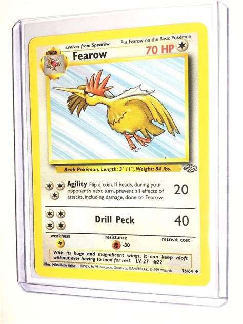 FEAROW Jungle Set 36 64 Uncommon Pokemon Card Unlimited Edition