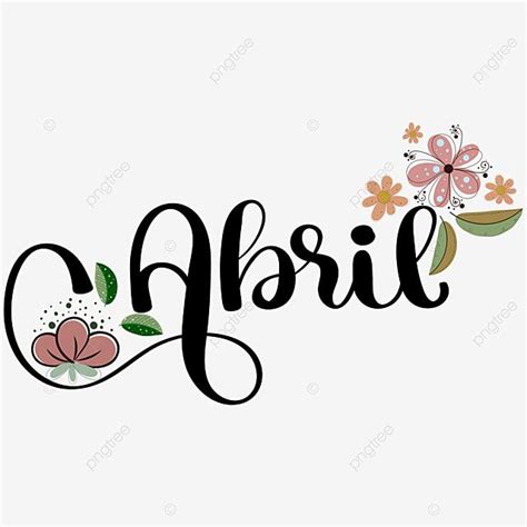 Month April Clipart Transparent Png Hd Hello April Month Text Hand