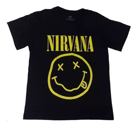 Camiseta Nirvana Blusa Smile Logo Kurt Cobain Preto Epi037 Frete Grátis