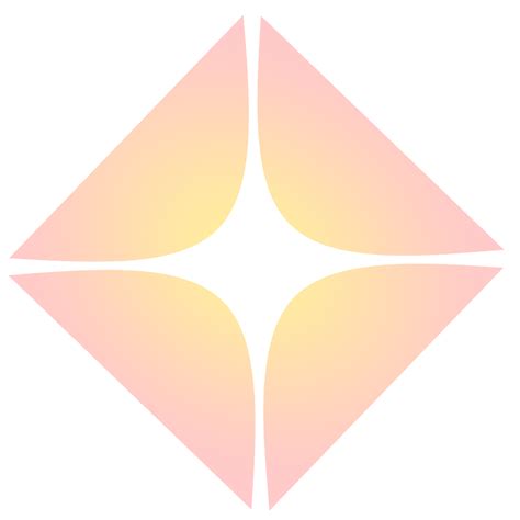 Geometric 4 sides shape in orange and pink gradation. Dreamy and soft