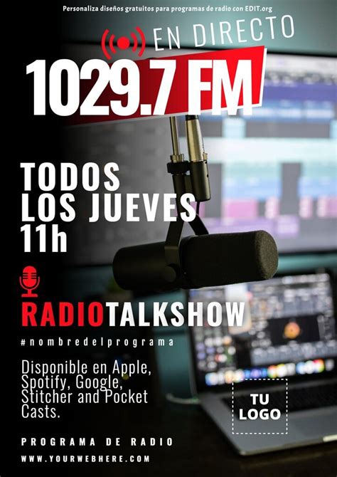 Dise A Flyers Para Programa De Radio Con Plantillas Editables