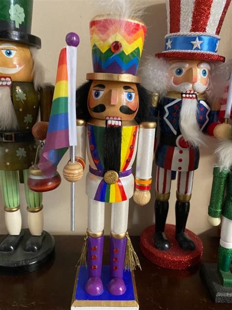 Pride Gift Nutcracker Soldier in Rainbow Colors — Nutcracker Ballet Gifts