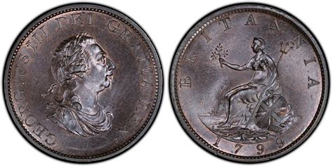 George Iii Half Penny Relief Gunports Reference