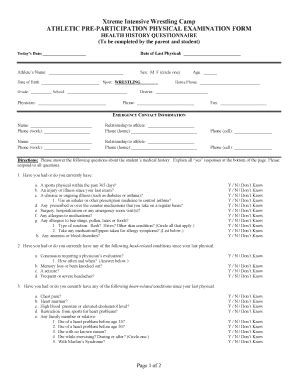 Fillable Online Crsd Physical Form Apache Wrestling Crsd Fax Email