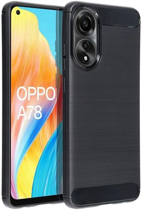 Izigsm Futerał Carbon Do Oppo A78 4G Czarny Etui na telefon ceny i