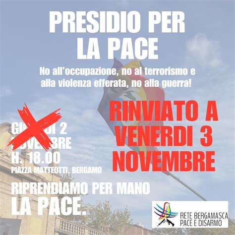 Presidio Per La Pace A Bergamo Rete Italiana Pace E Disarmo