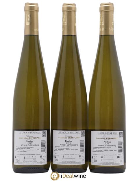 Buy Riesling Grand Cru Wineck Schlossberg Jm Bernhard 2015 Lot 3218