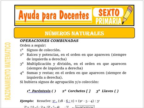 Razonamiento Matemático para Sexto de Primaria Ayuda para Docentes