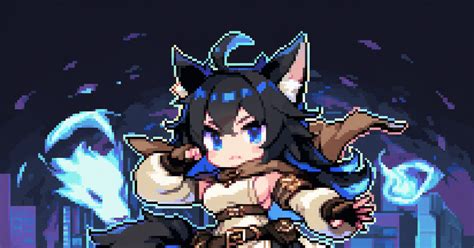#AIイラスト 碧薊 ドット絵風&肥満化 - エネ@ケモ成分補充中のイラスト - pixiv