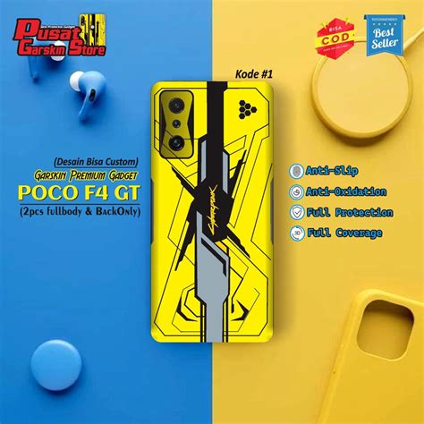 Jual Garskin POCO F4 GT Skin Gadget Premium Motif Cyberpunk 22 Isi