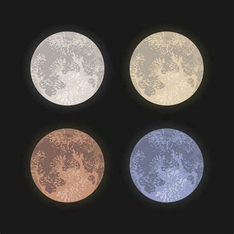 Full moon in white, yellow, red, blue colors 26692670 Vector Art at Vecteezy