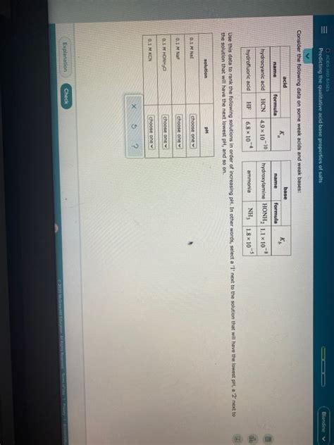 Solved O Acids And Bases Predicting The Qualitative Chegg