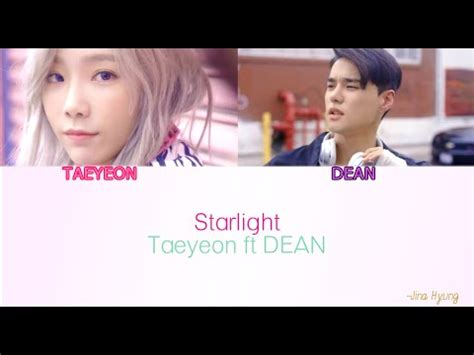 Taeyeon Starlight Easy Lyrics Ft Dean Youtube