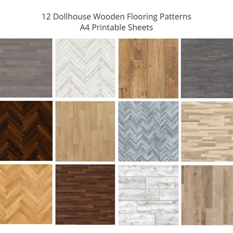 Wood Free Printable Dollhouse Flooring