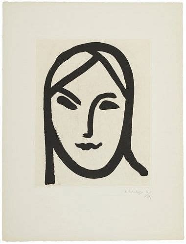 Sold Price HENRI MATISSE 1869 1954 Bédouine Figure aux bandeaux