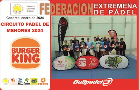 CLAUSURADA LA 1ª PRUEBA DEL CIRCUITO BURGER KING DE PADEL DE MENORES