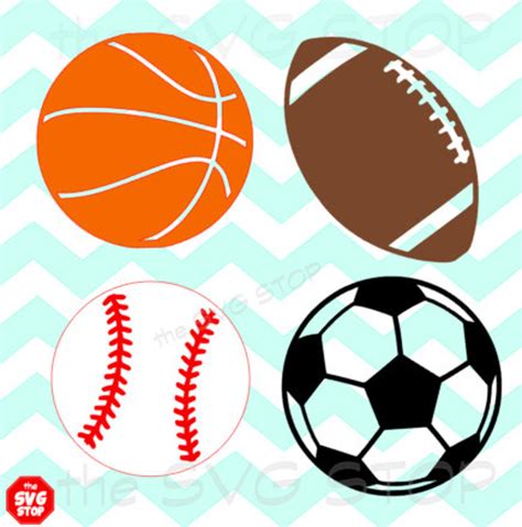 Sports Balls Designs Svg Png Dxf Eps Cut File Clipart Etsy