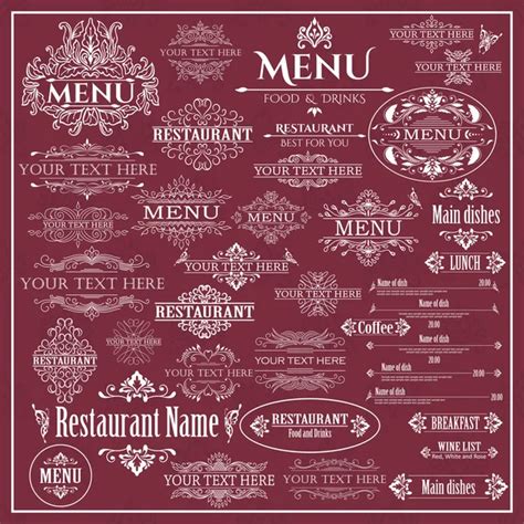 Restaurant Menu Design Template Vector — Stock Vector © Ollevita 29446161