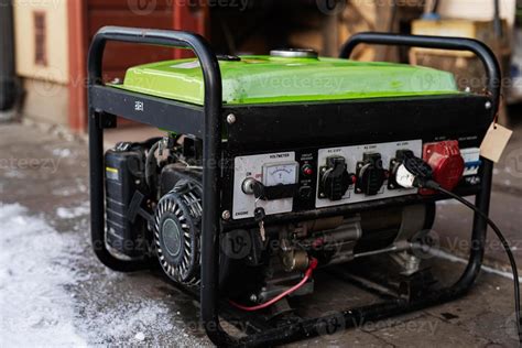 Gasoline portable generator. Mobile backup standby Generator. 16480757 Stock Photo at Vecteezy