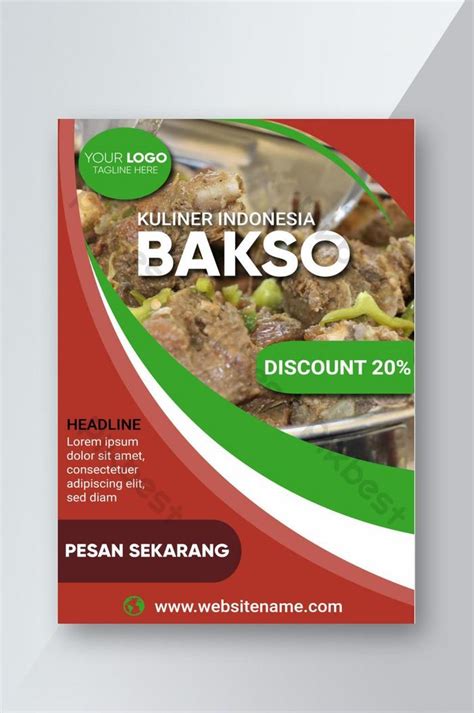 flyer bakso makanan kuliner indonesia | AI unduhan gratis - Pikbest