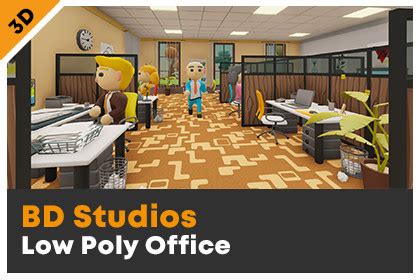 Low Poly Office Pack By BD Studios Game Content Shopper Unity Asset