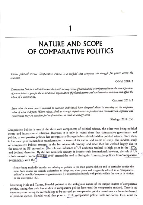 Nature And Scope Of Comparative Politics 1 NATURE AND SCOPE